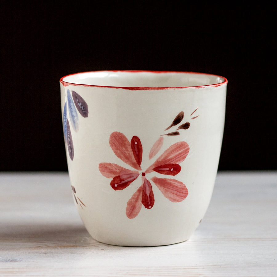 Large porcelain cup / strawberry collection / No.3
