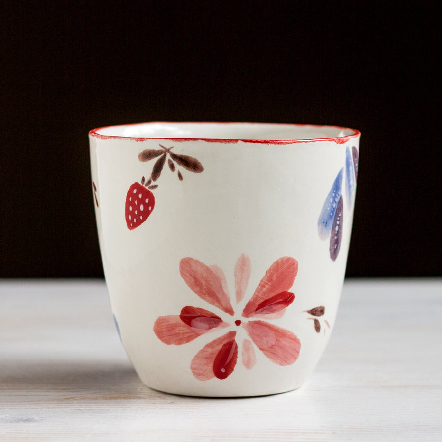 Porcelánový pohár velký / kolekce s jahodami / No.3