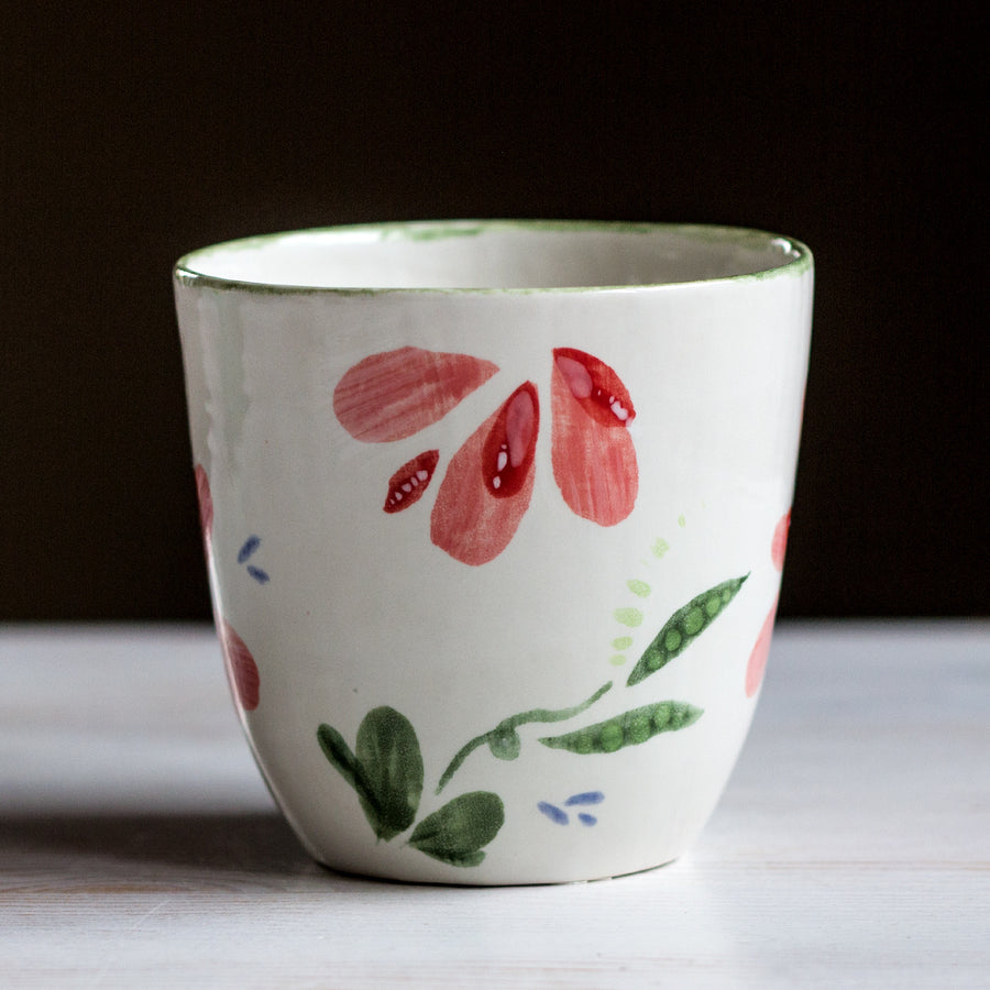 Large porcelain cup / collection with peas / No.2