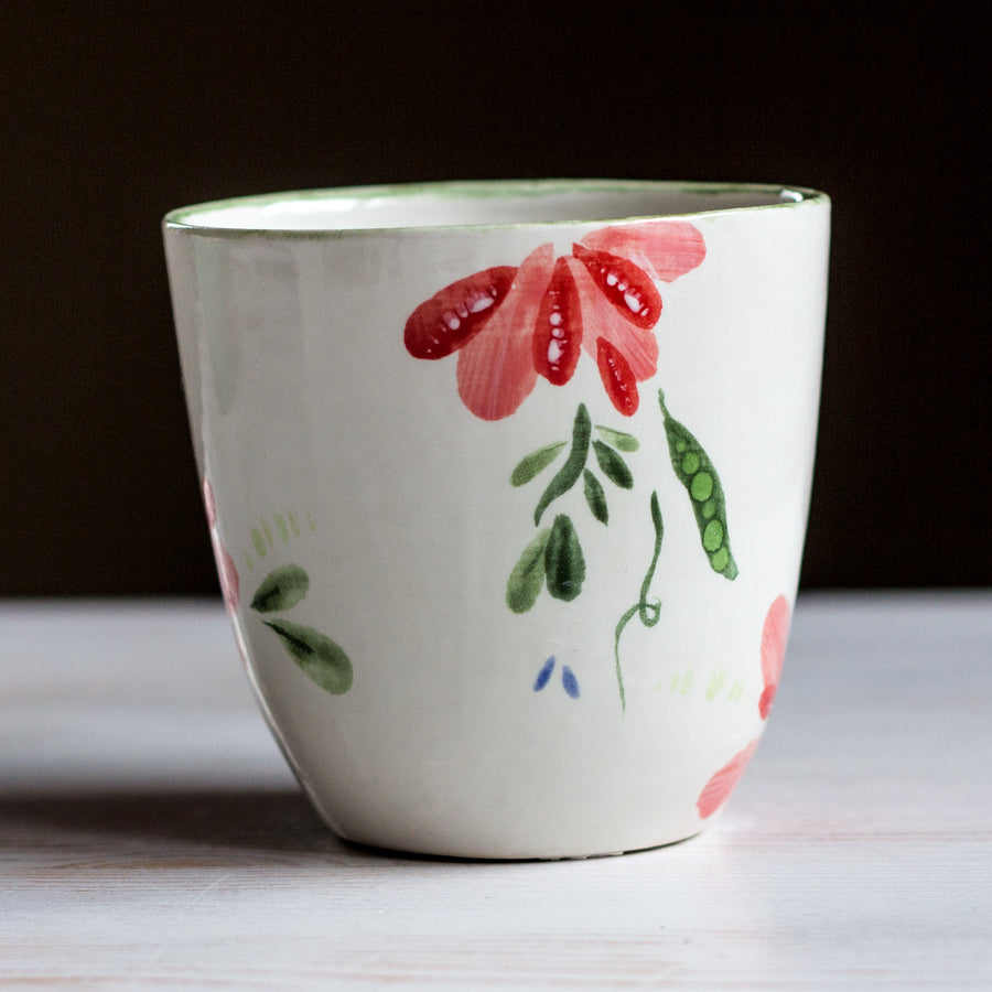 Large porcelain cup / collection with peas / No.3