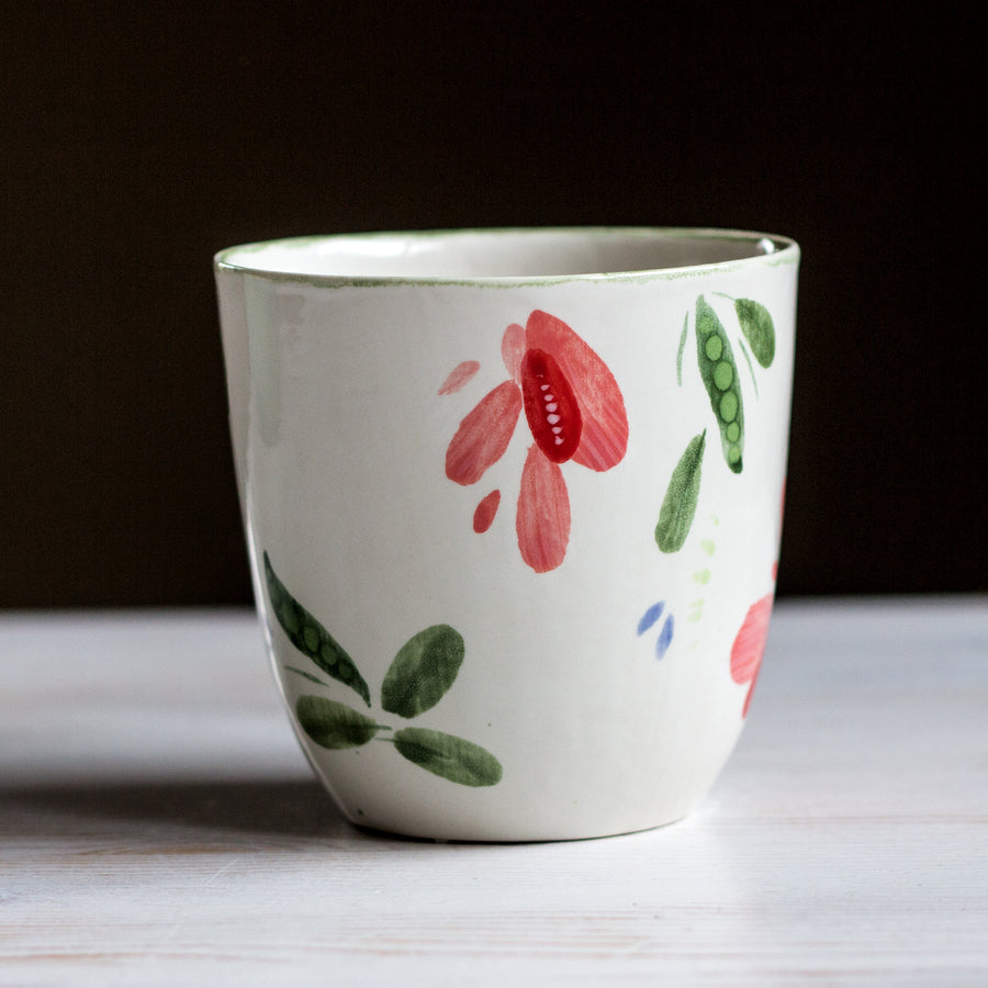 Large porcelain cup / collection with peas / No.4