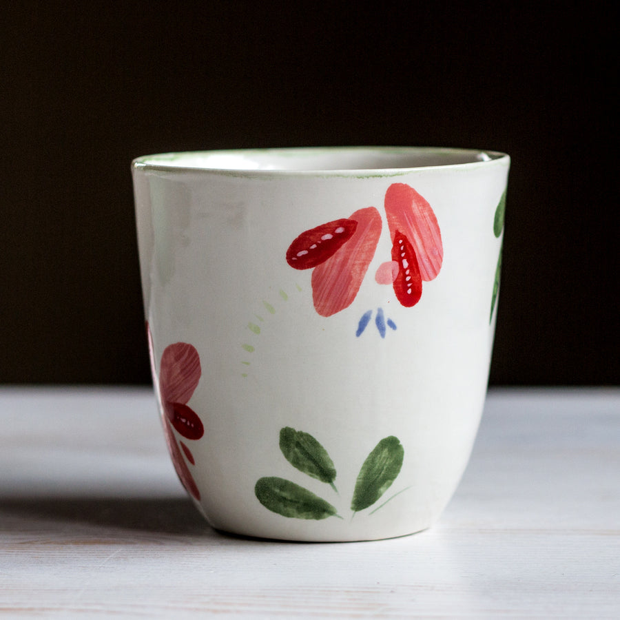 Large porcelain cup / collection with peas / No.4