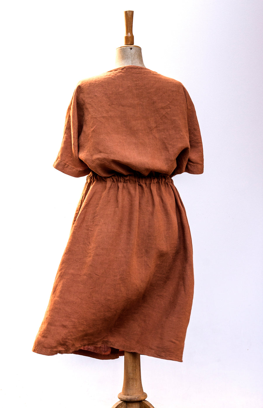 Extra soft shift dress in Amber Brown shade