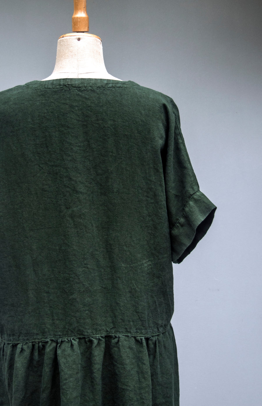 Linen "country" dress in Pantone Mocha Mousse shade - preorder