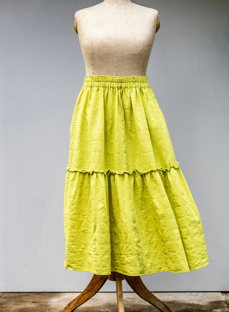 Princess / sukně z luxusní keprové bavlny v odstínu Apple Green