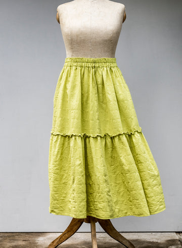 Princess / sukně z luxusní keprové bavlny v odstínu Apple Green