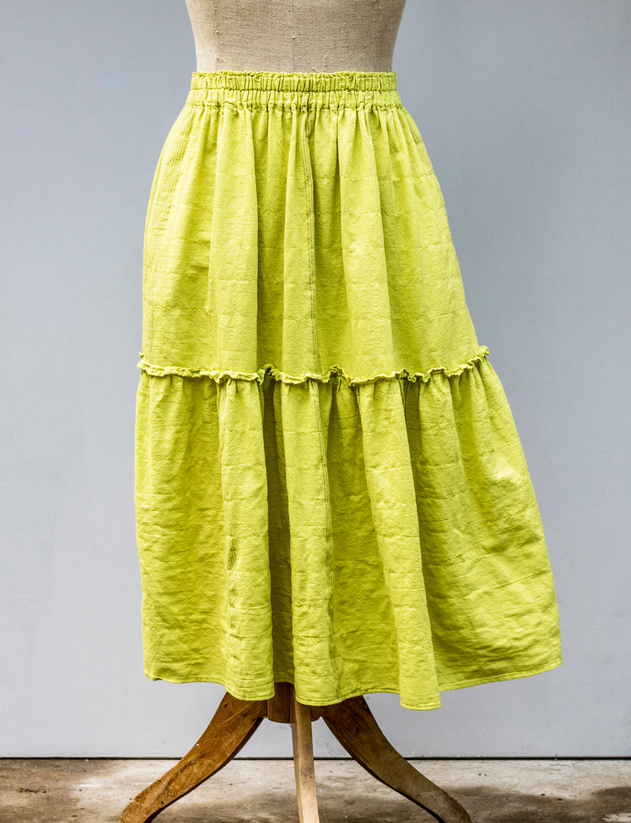 Princess / sukně z luxusní keprové bavlny v odstínu Apple Green