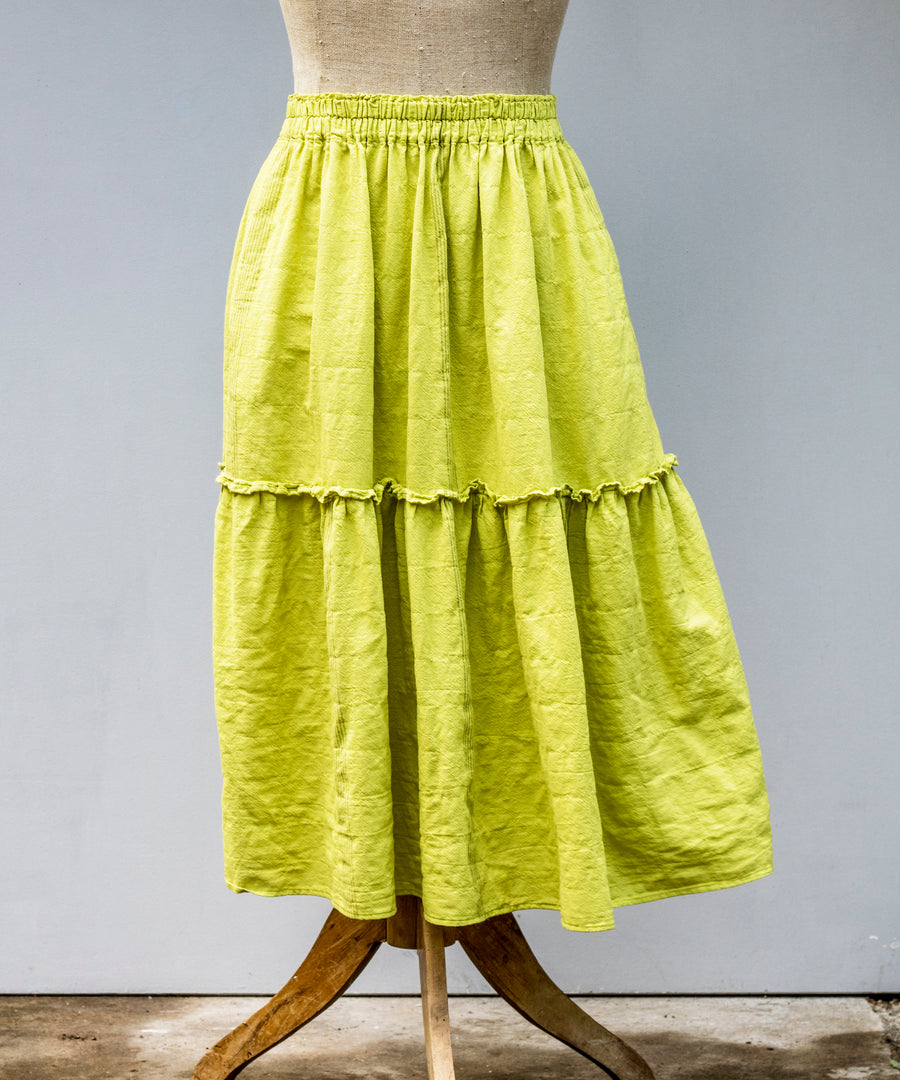 Princess / sukně z luxusní keprové bavlny v odstínu Apple Green