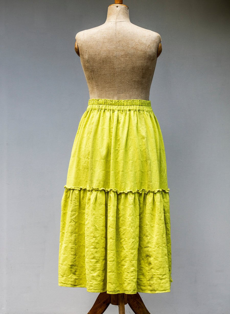 Princess / sukně z luxusní keprové bavlny v odstínu Apple Green