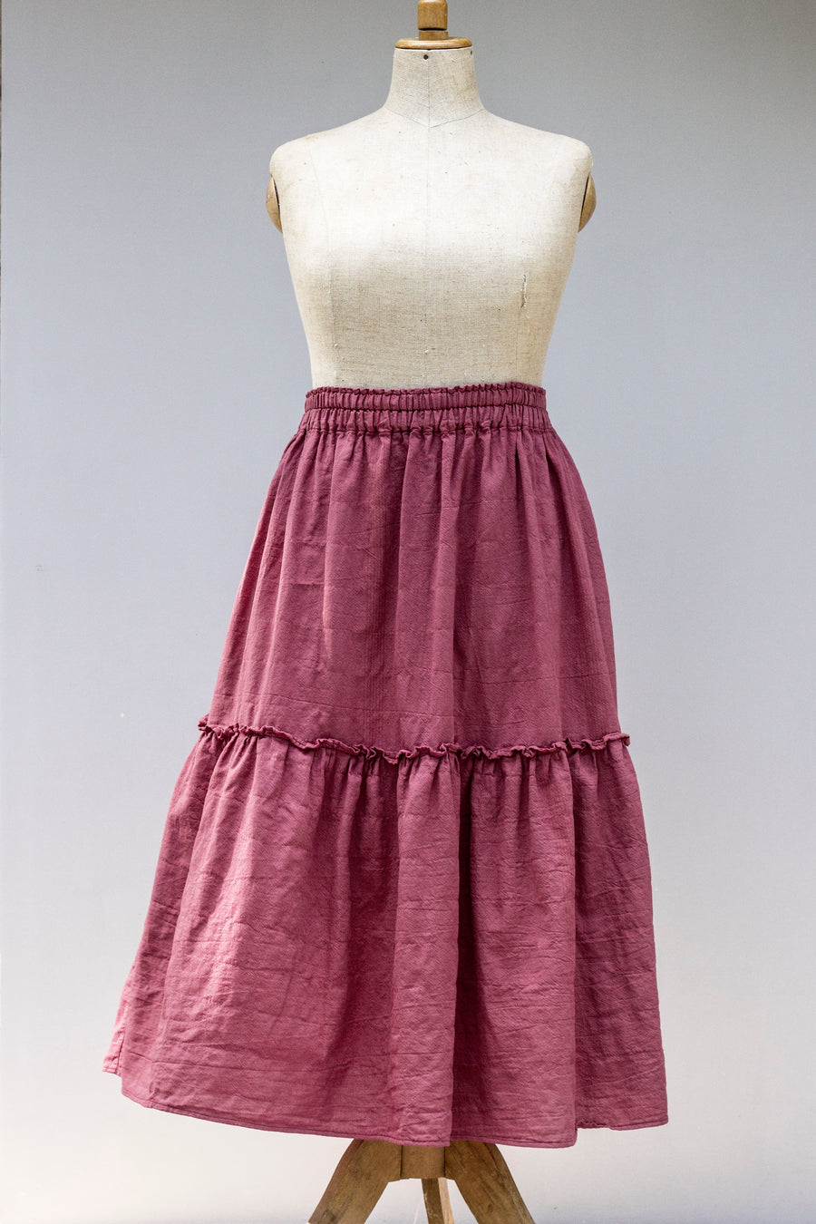 Princess / sukně z luxusní keprové bavlny v odstínu Red Plum