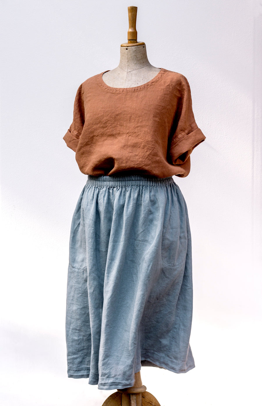 Extra soft ZEN skirt in Stone Blue shade