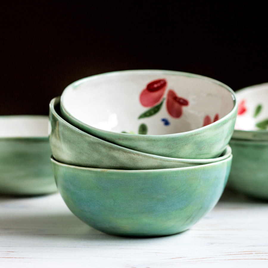 Porcelain breakfast bowl / collection with peas / No.6
