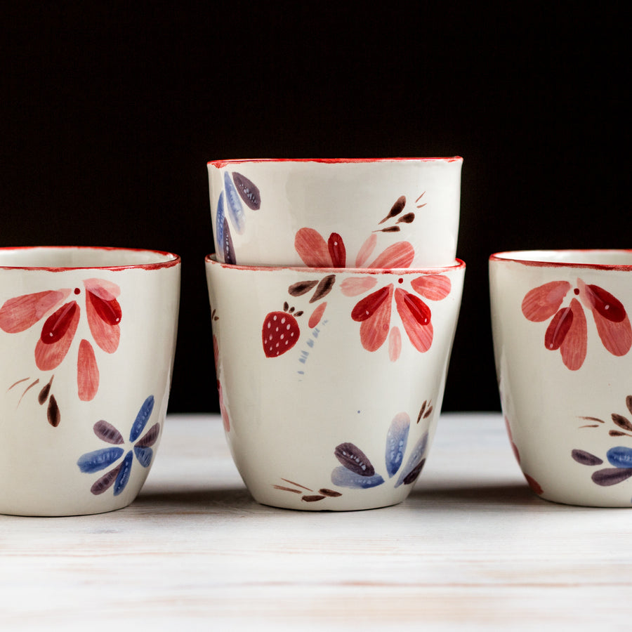 Porcelánový pohár velký / kolekce s jahodami / No.2