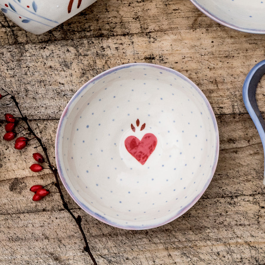 Porcelain breakfast bowl / collection with peas / No.1