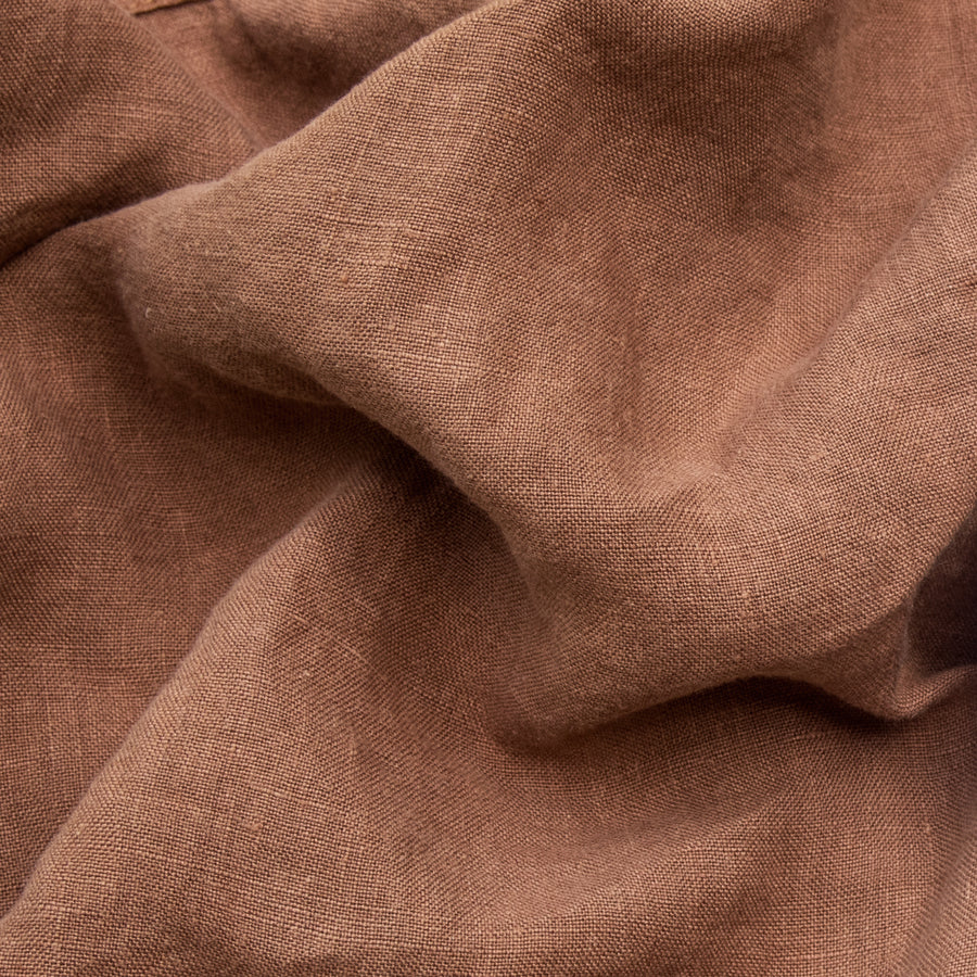 Extra soft button-up dress in the shade of Black Plum