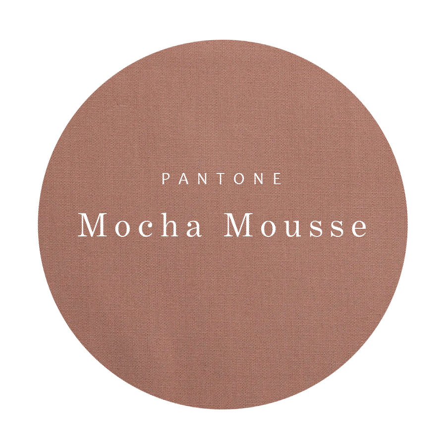 Linen "country" dress in Pantone Mocha Mousse shade - preorder
