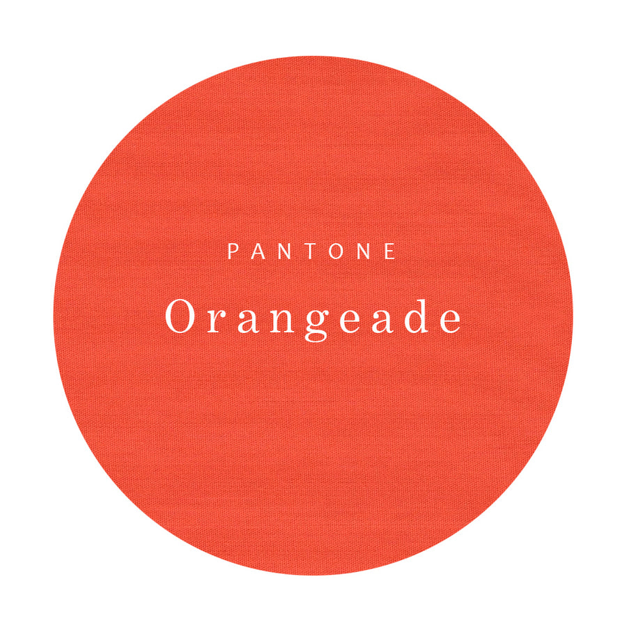 Linen "country" dress in Pantone Orangeade shade - preorder