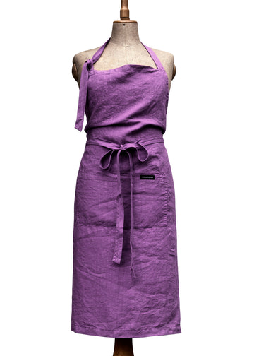 Exkluzivní lněná zástěra v odstínu Amaranth Purple - PREORDER