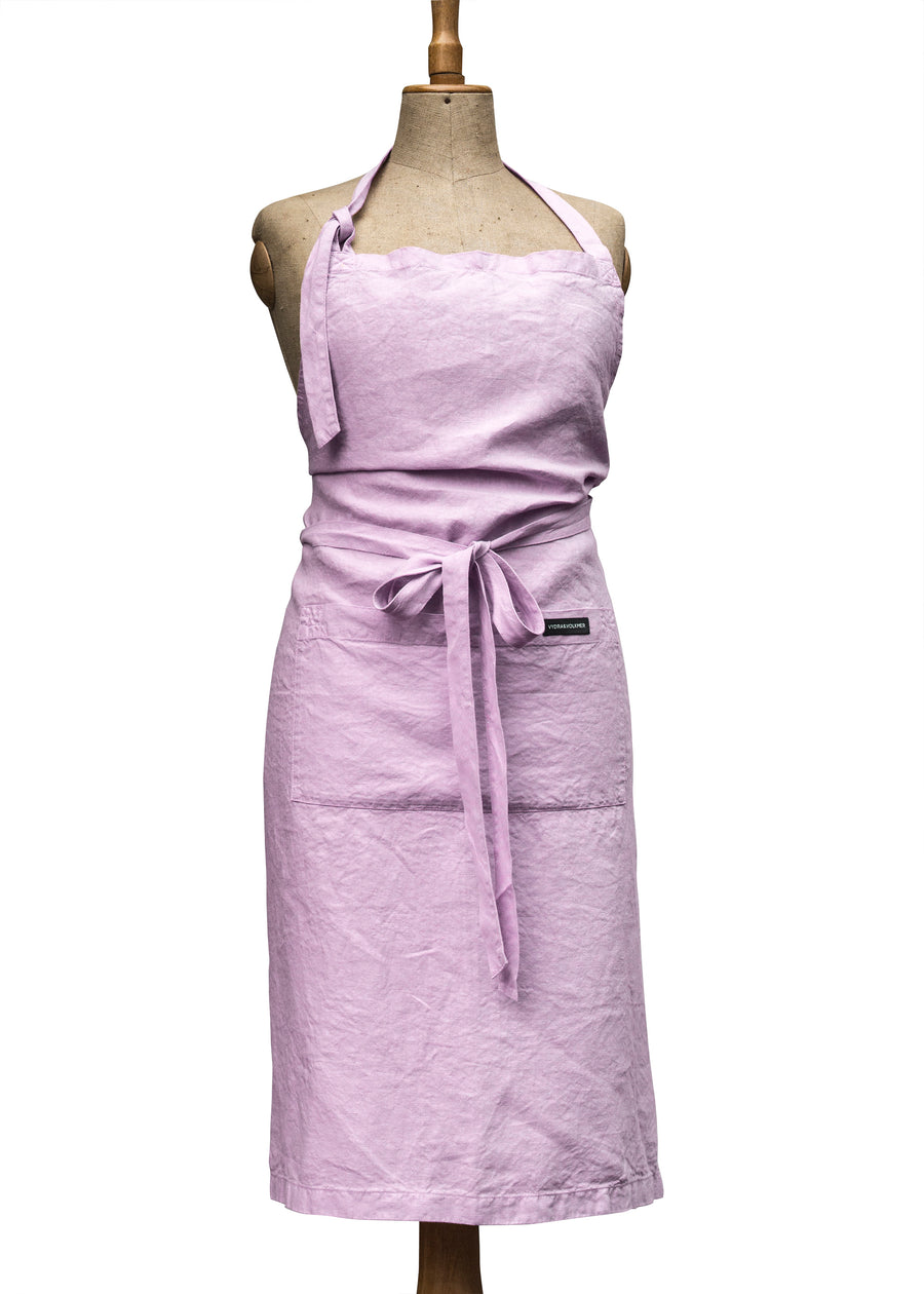 Exkluzivní lněná zástěra v odstínu Lavender Frost - PREORDER
