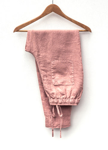 Jarní kalhoty v odstínu Misty Rose