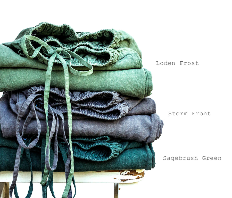 Pohodlné vzdušné kalhoty v odstínu Sagebrush Green