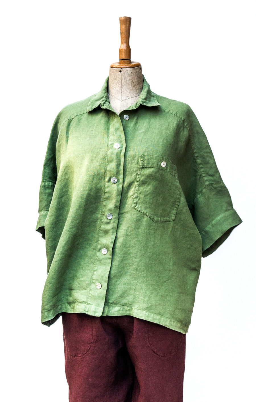 Oversized shirt in Forest Shade
