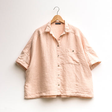 Oversized shirt in Peach Purée shade