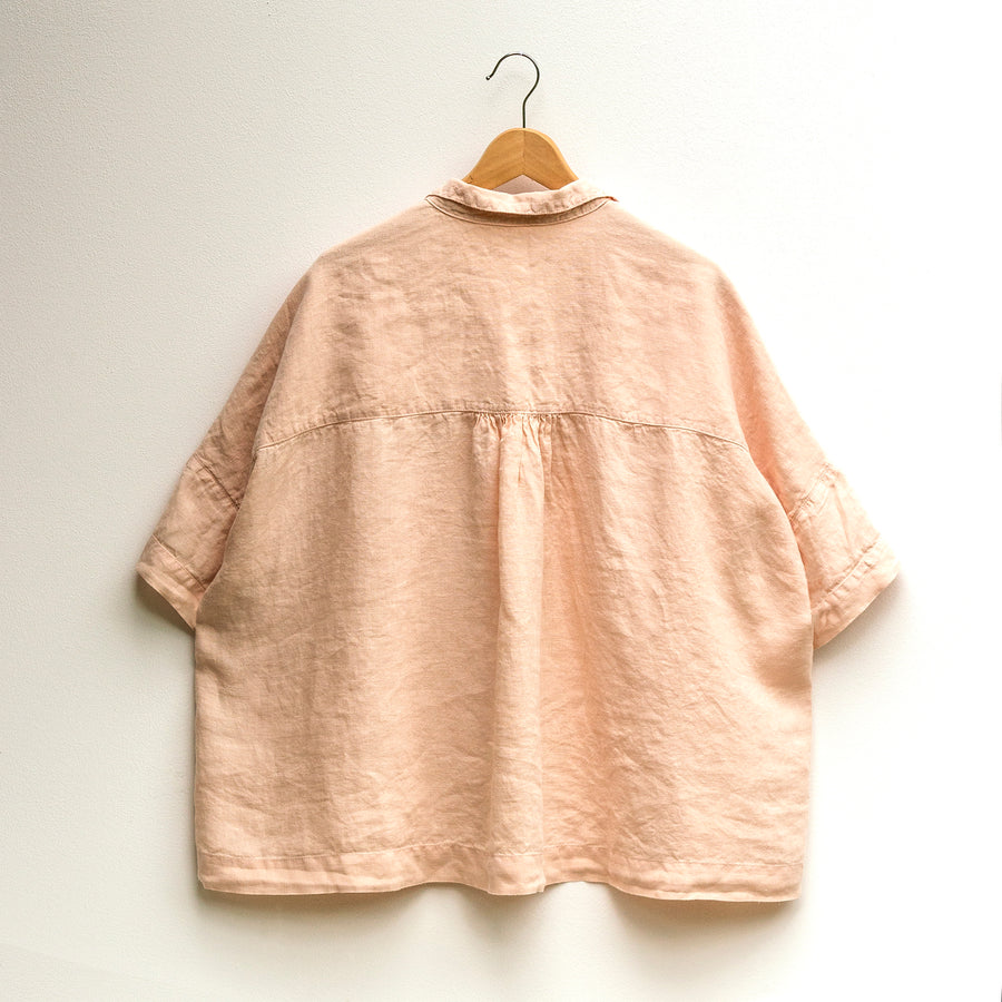 Oversized shirt in Peach Purée shade
