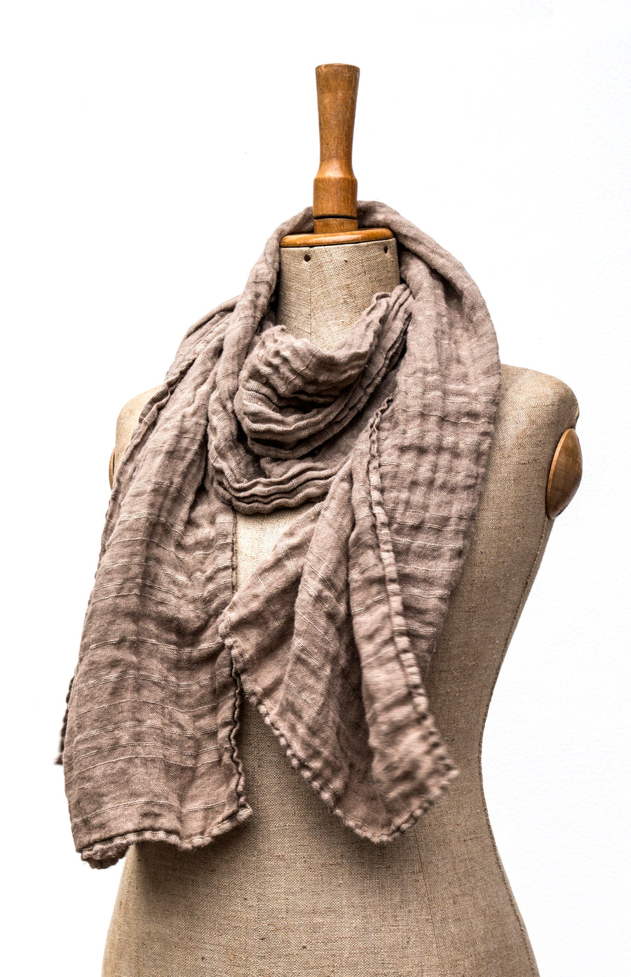 Luxuriously soft linen scarf in Nomad shade